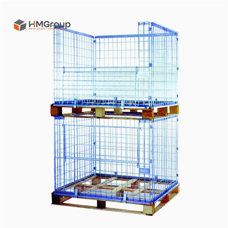 wire mesh container for pallets